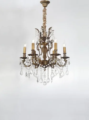 Люстра подвесная BARLETTA 122.6 antique Lucia Tucci без плафона на 6 ламп, основание бронзовое в стиле классический  фото 2